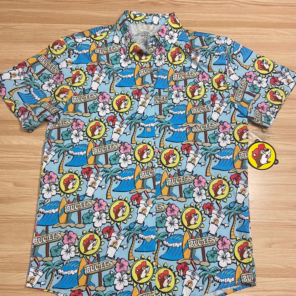 Buc-EE the Beaver - Blue Graphic Men's Shirt